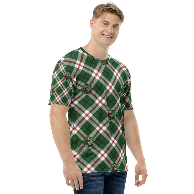 St. Patrick's Tartan pattern all-over print Men's T-shirt