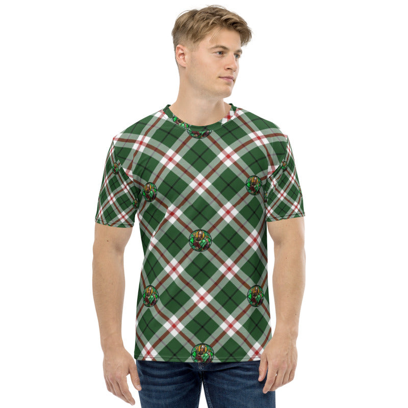 St. Patrick's Tartan pattern all-over print Men's T-shirt