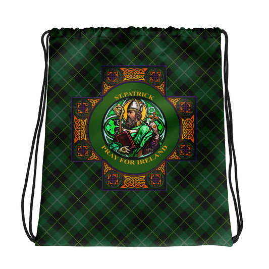 St. Patrick's Pray for Ireland Drawstring bag