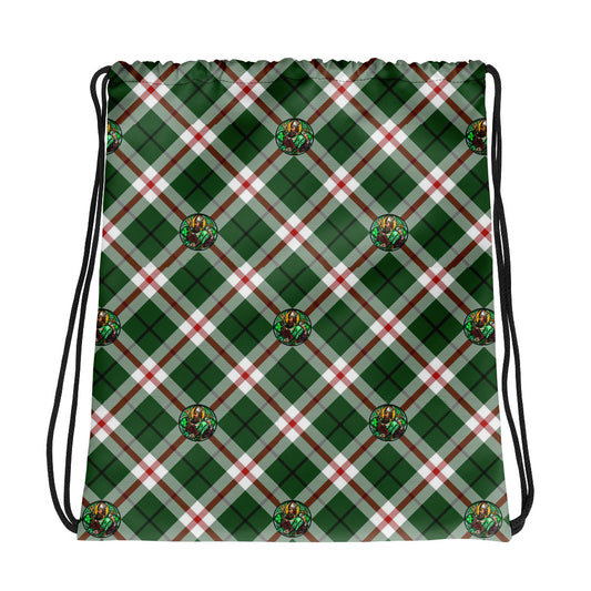 St. Patrick's Tartan Pattern Drawstring bag
