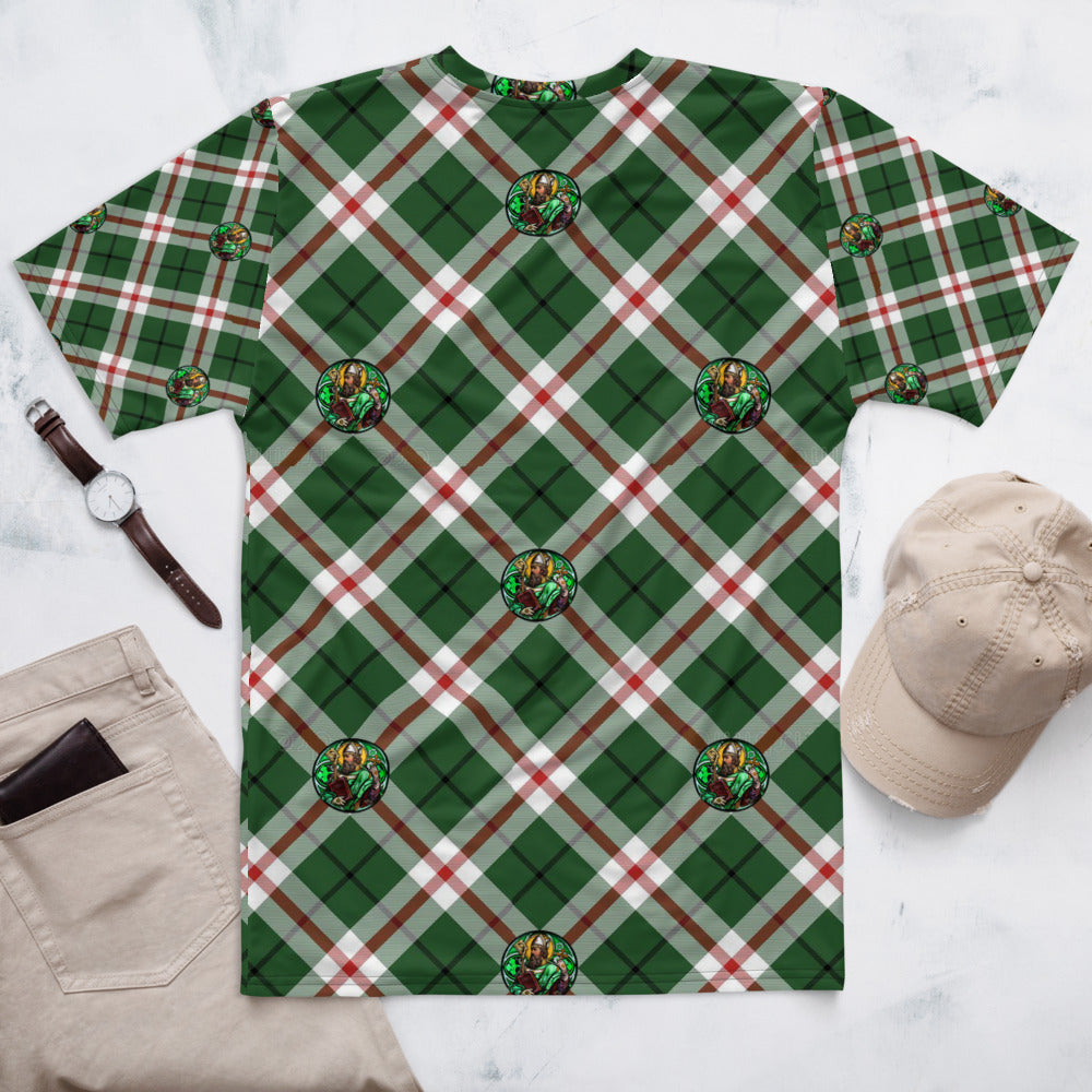 St. Patrick's Tartan pattern all-over print Men's T-shirt