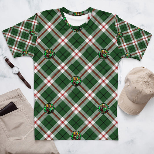 St. Patrick's Tartan pattern all-over print Men's T-shirt