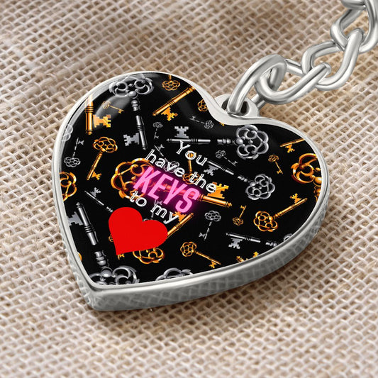 Graphic Heart Love Keychain For Sweetheart (dtk)2