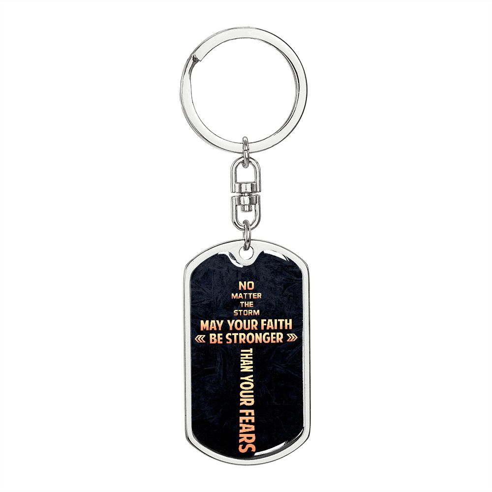 Graphic Design Cross dogtag love keychain, customize engraving keychain