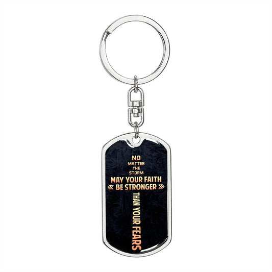 Graphic Design Cross dogtag love keychain, customize engraving keychain