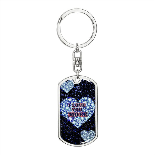 graphic design dogtag love keychains, personalized engraving keychain