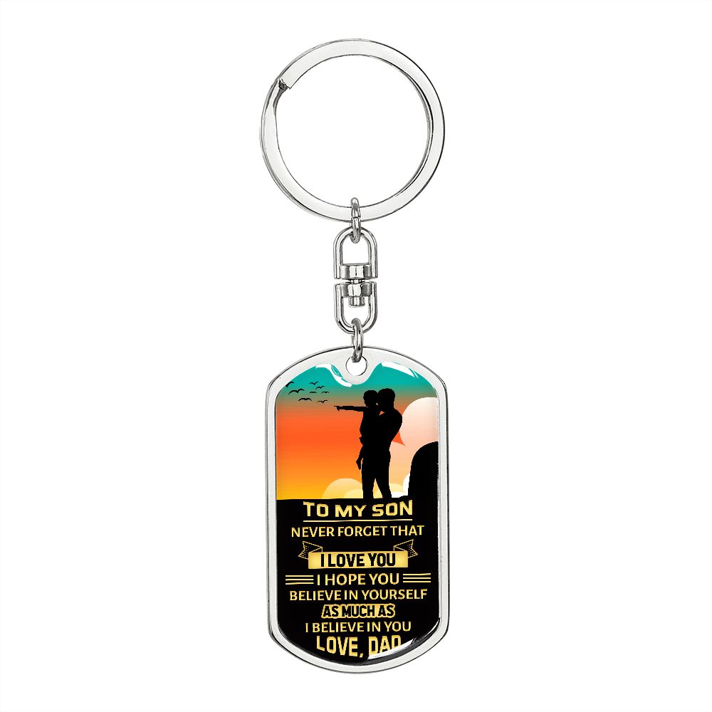 Graphic Design Keychain For Son
