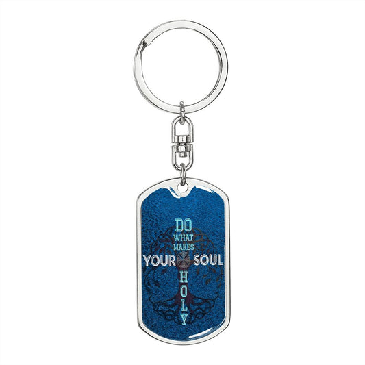 Graphic Design Cross dogtag love keychain, customize engraving keychain