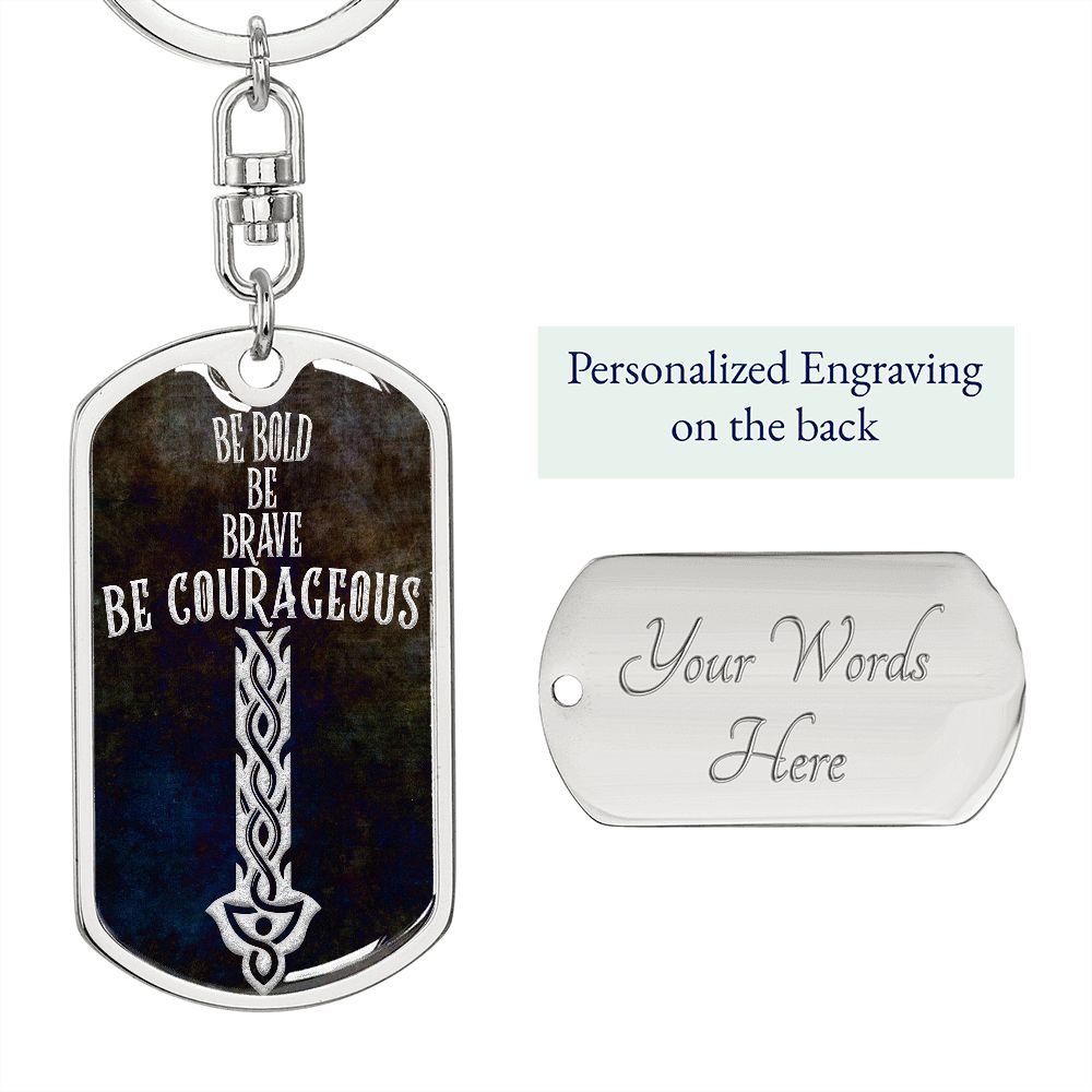 Graphic Design Cross dogtag love keychain, customize engraving keychain
