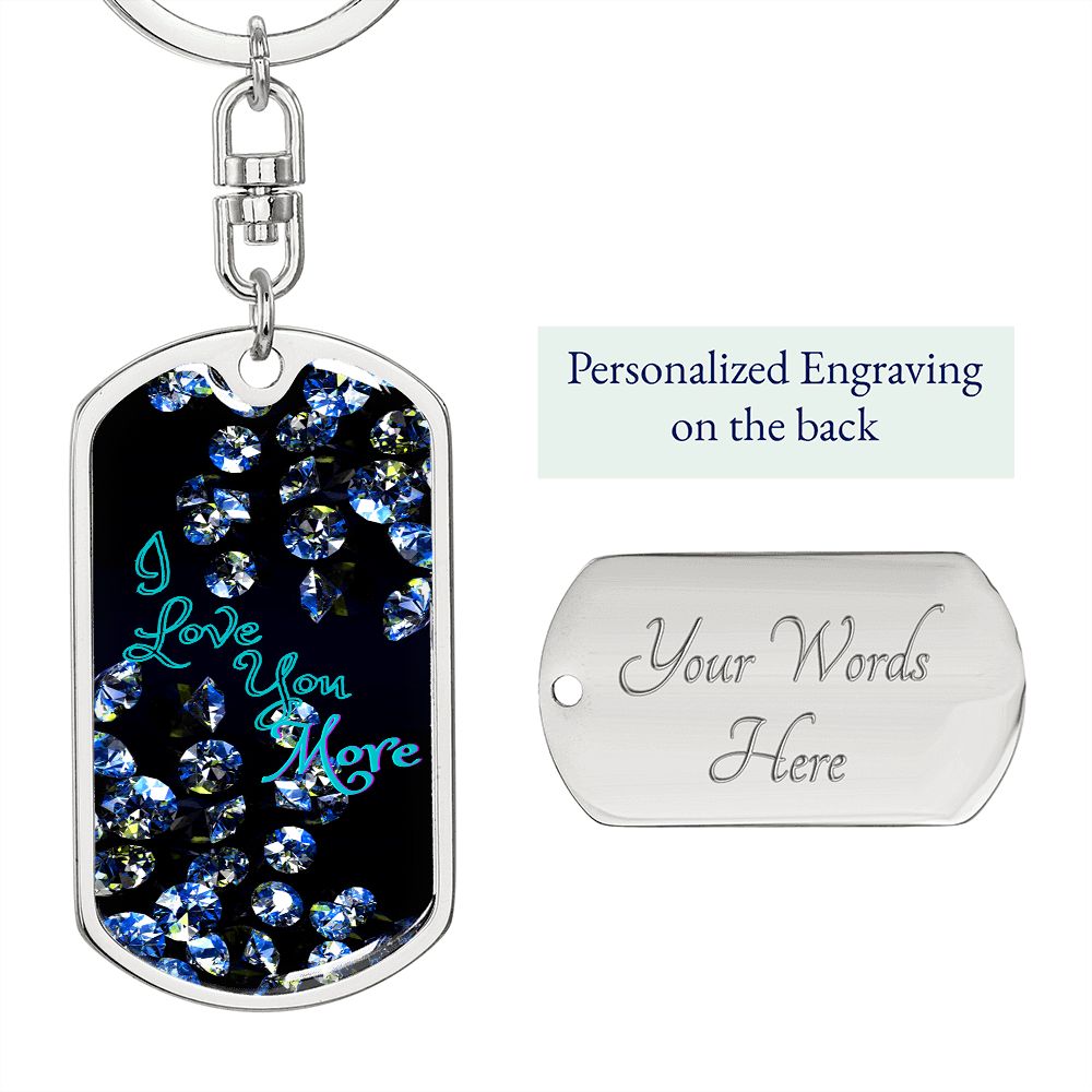 graphic design dogtag love keychains, personalized engraving keychain