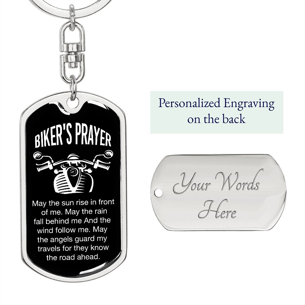 Born To Ride Bikers Dog Tag Keychain, customize engraving keychain