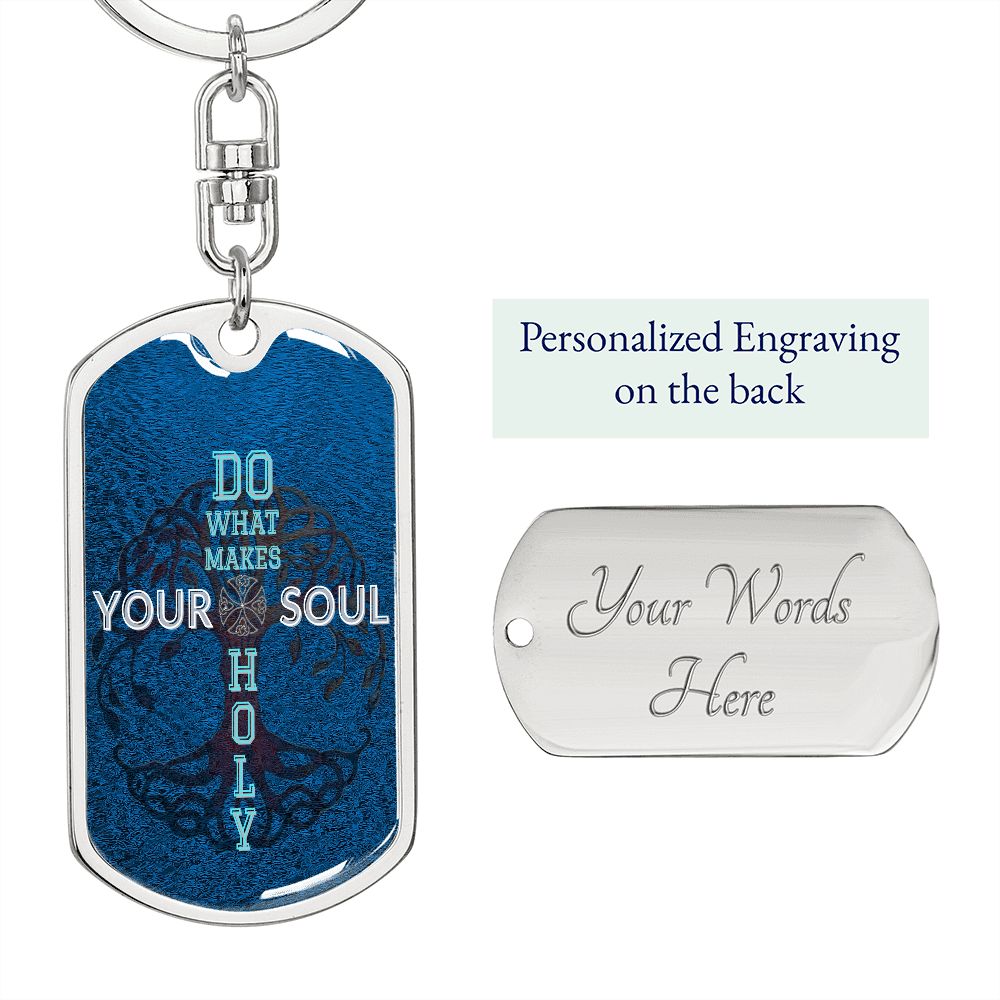 Graphic Design Cross dogtag love keychain, customize engraving keychain