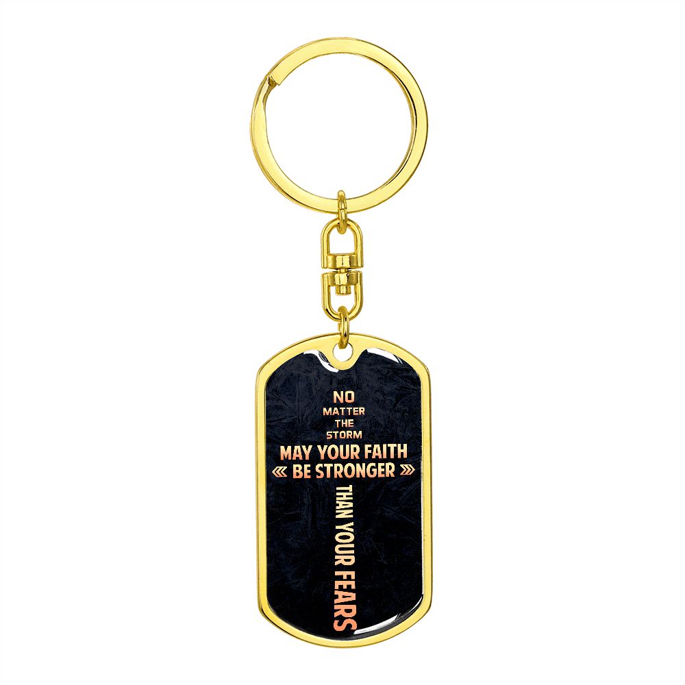 Graphic Design Cross dogtag love keychain, customize engraving keychain