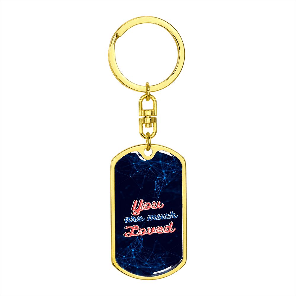 graphic dogtag love keychain, personalized engraving keychain
