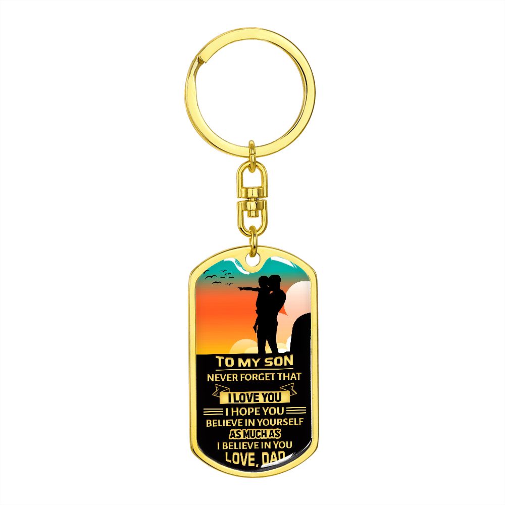 Graphic Design Keychain For Son