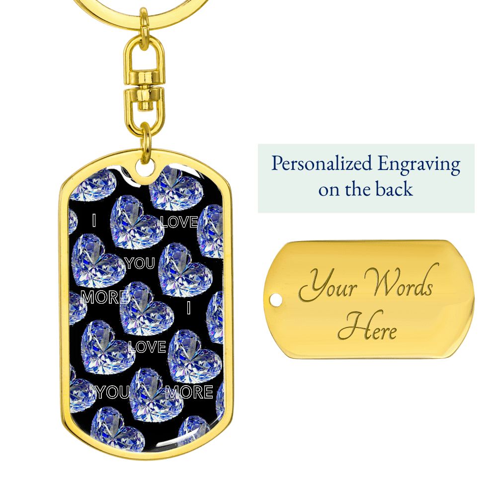 graphic design dogtag love keychains, personalized engraving keychain