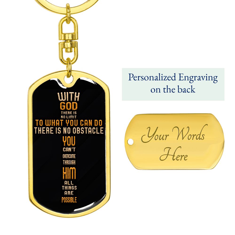Graphic Design Cross dogtag love keychain, customize engraving keychain