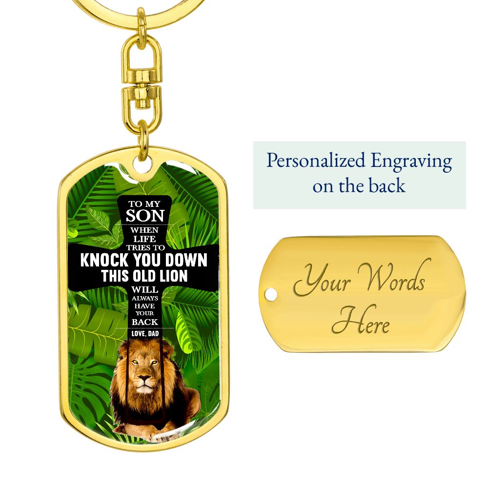 Graphic Design Keychain For Son, custom engraving keychain