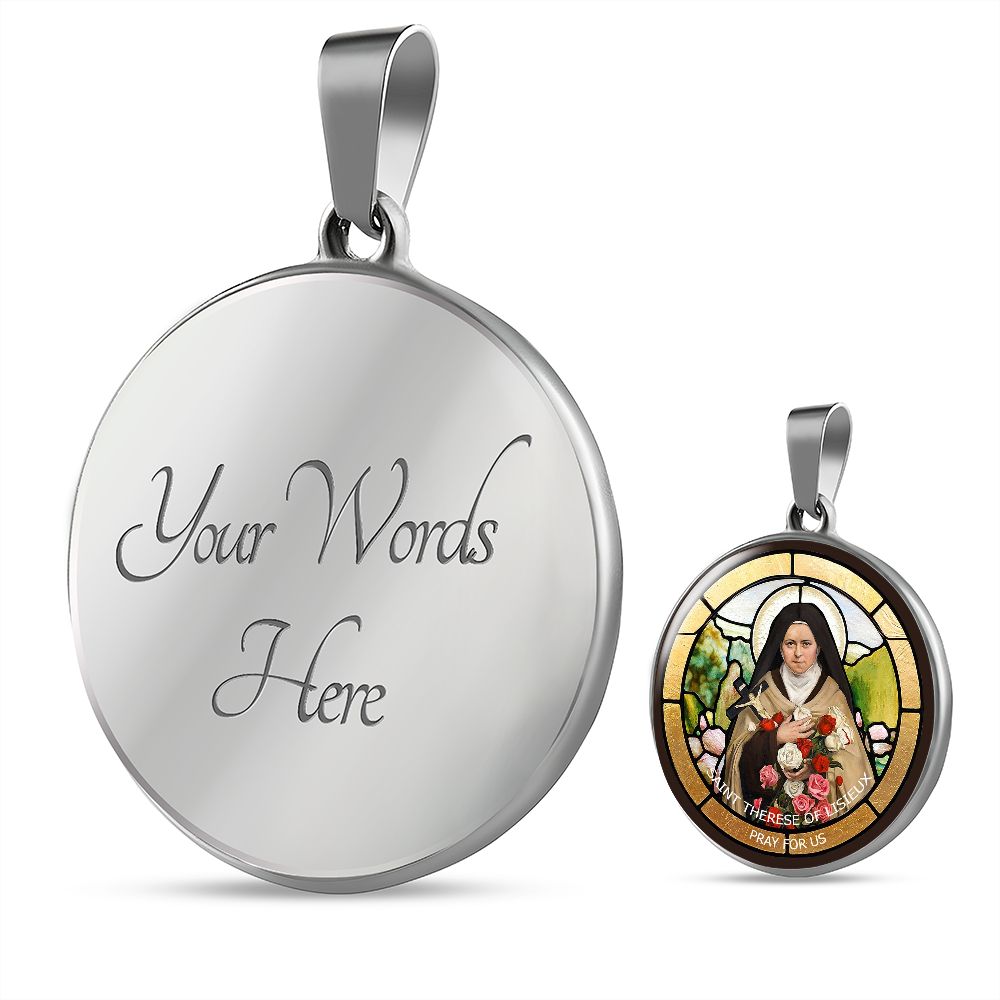 Saint Thérèse of Lisieux Medal with custom engraving