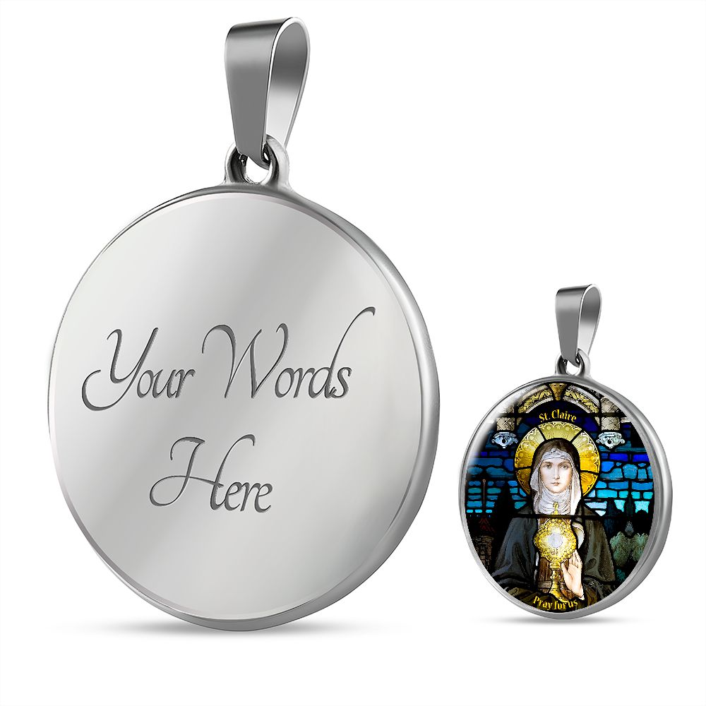 Saint Claire Pendant with custom engraving