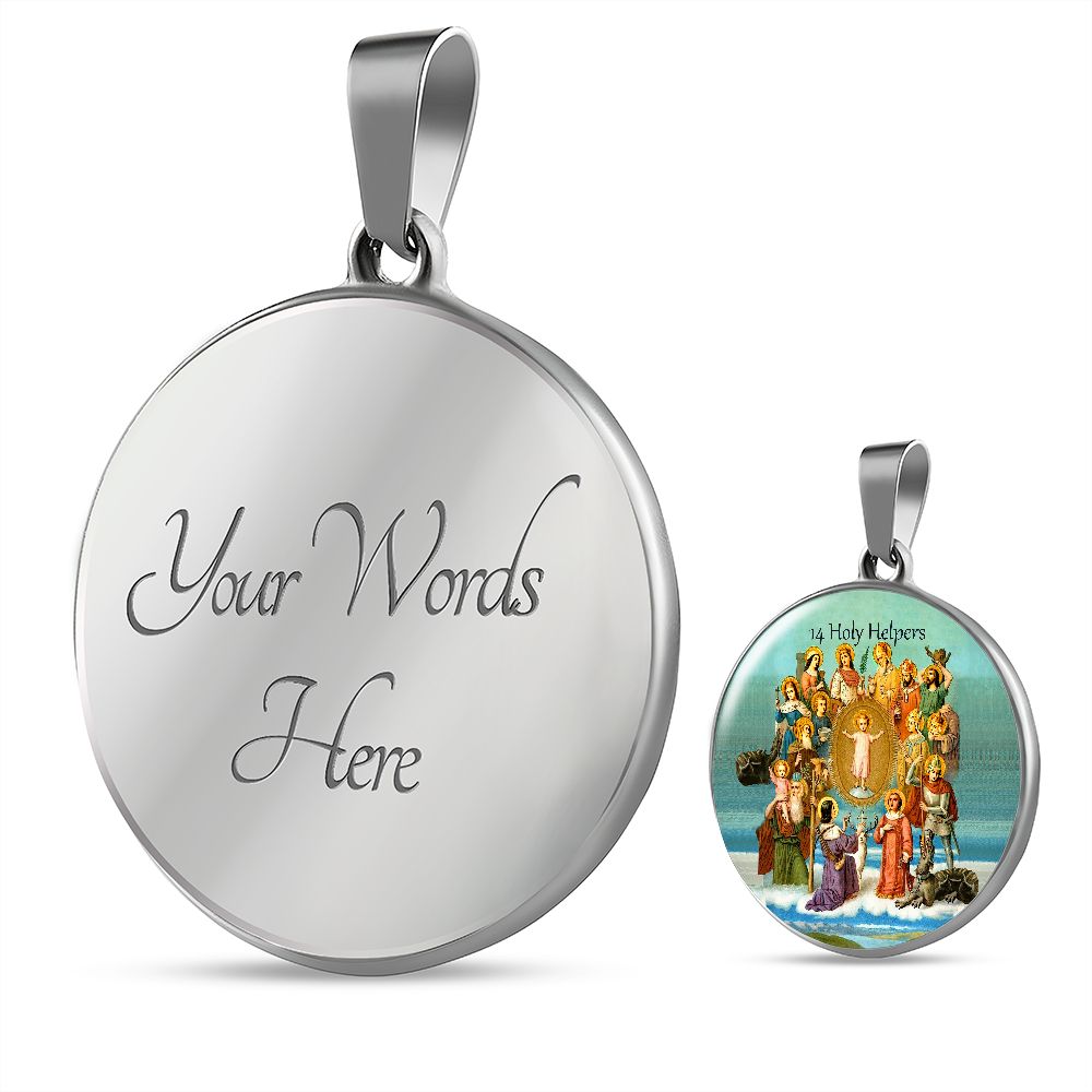 The Fourteen Holy Helpers with custom engraving