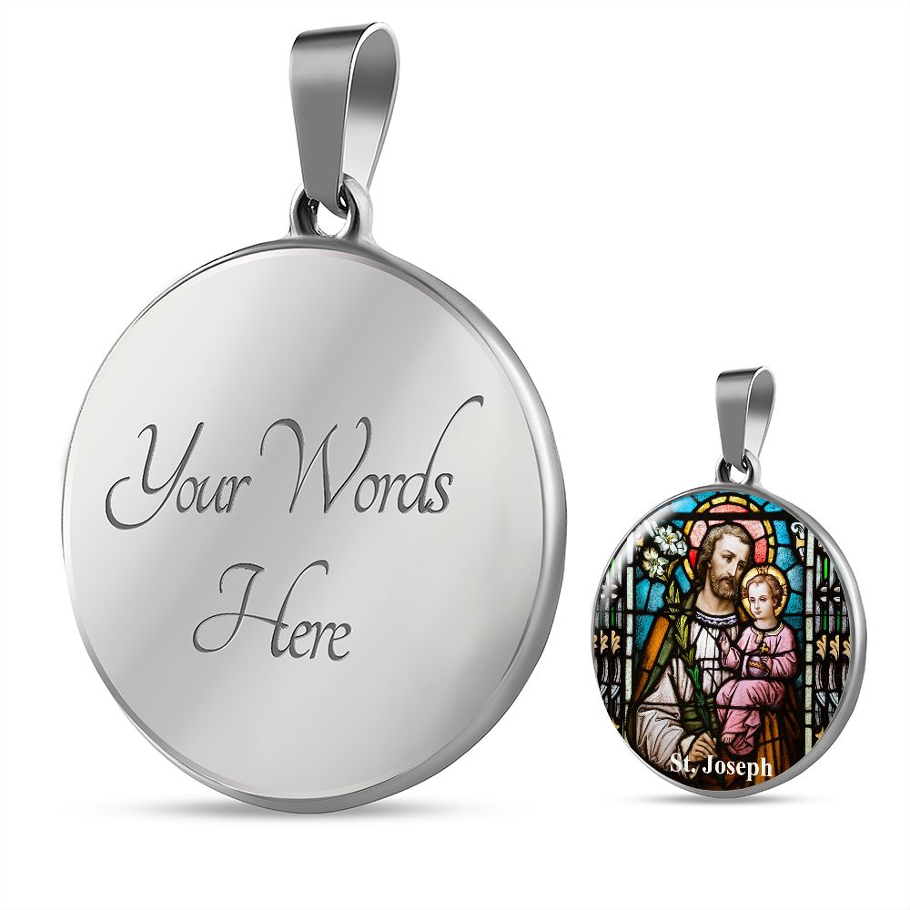 Saint Joseph's Pendant with custom engraving