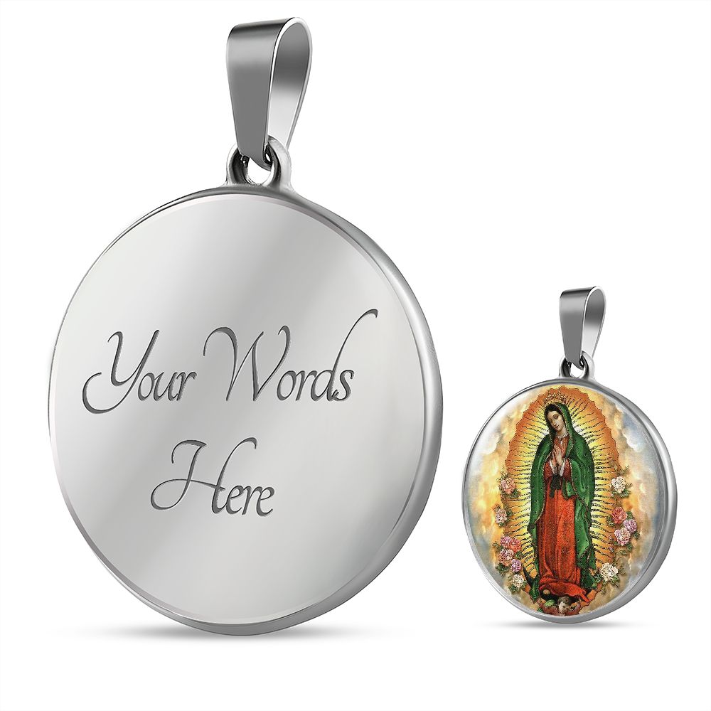 Our Lady of Guadalupe Medal with custom engraving