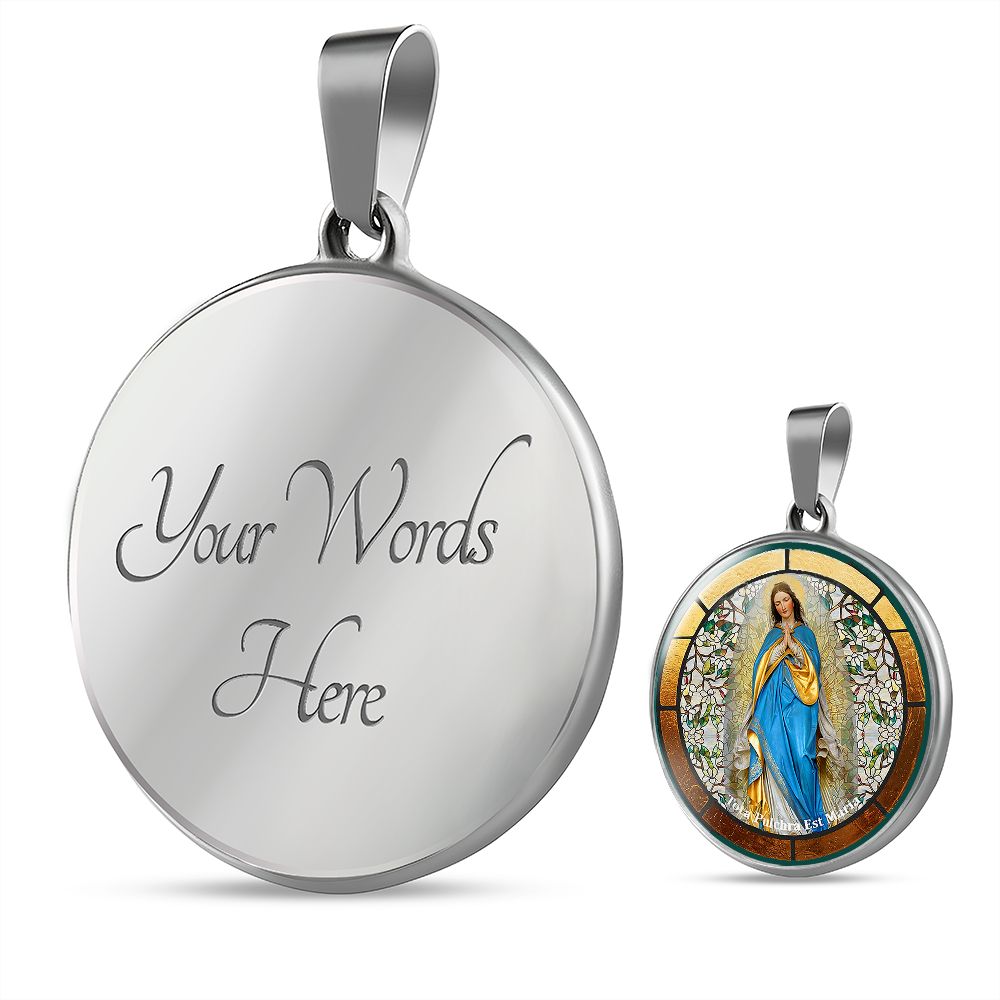 The Blessed Virgin Mary Medal with custom engraving