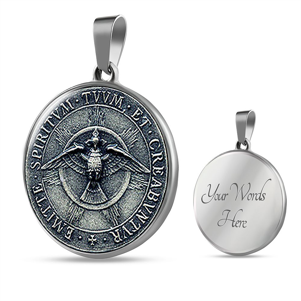 Ancient Holy Ghost Medal with custom engraving