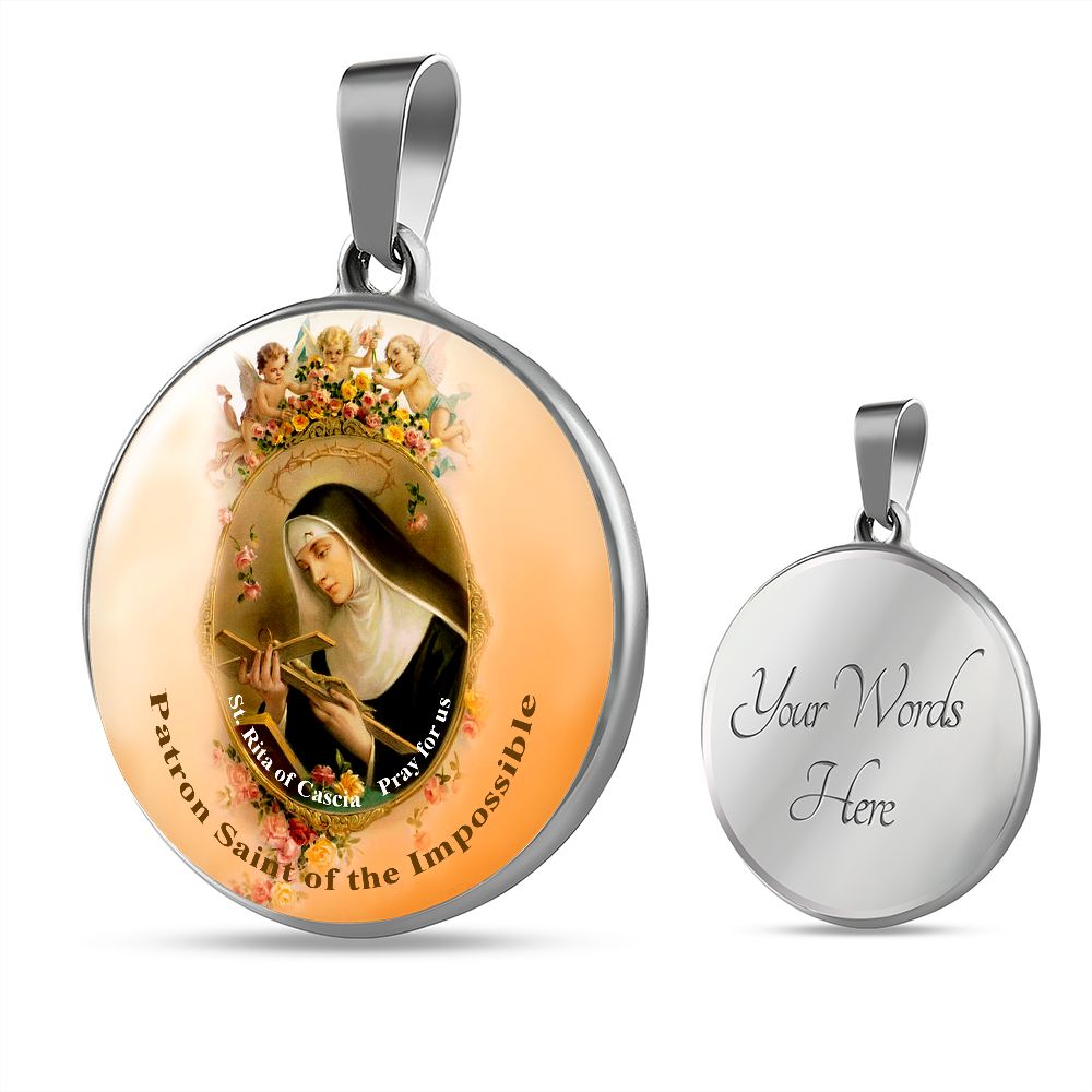 Saint Rita of Casia Medal with custom engraving