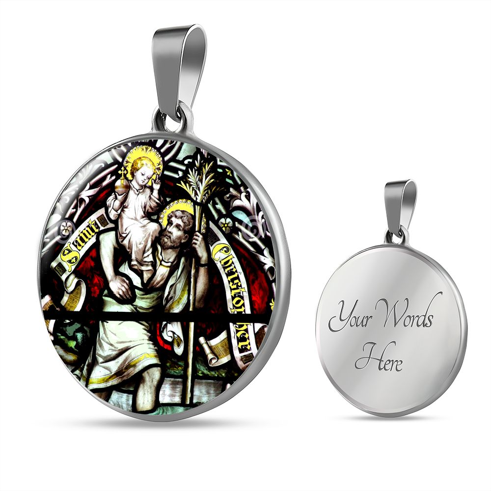 Saint Christopher's Pendant with custom engraving