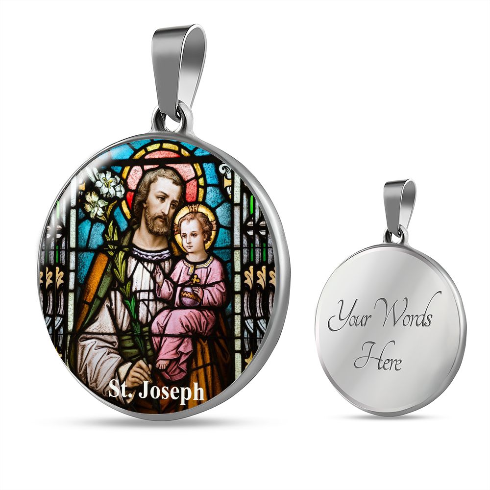 Saint Joseph's Pendant with custom engraving