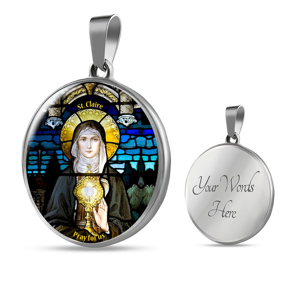 Saint Claire Pendant with custom engraving