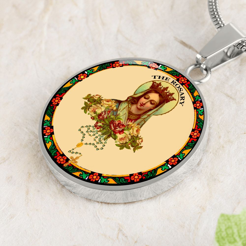 Our lady of the Rosary Pendant