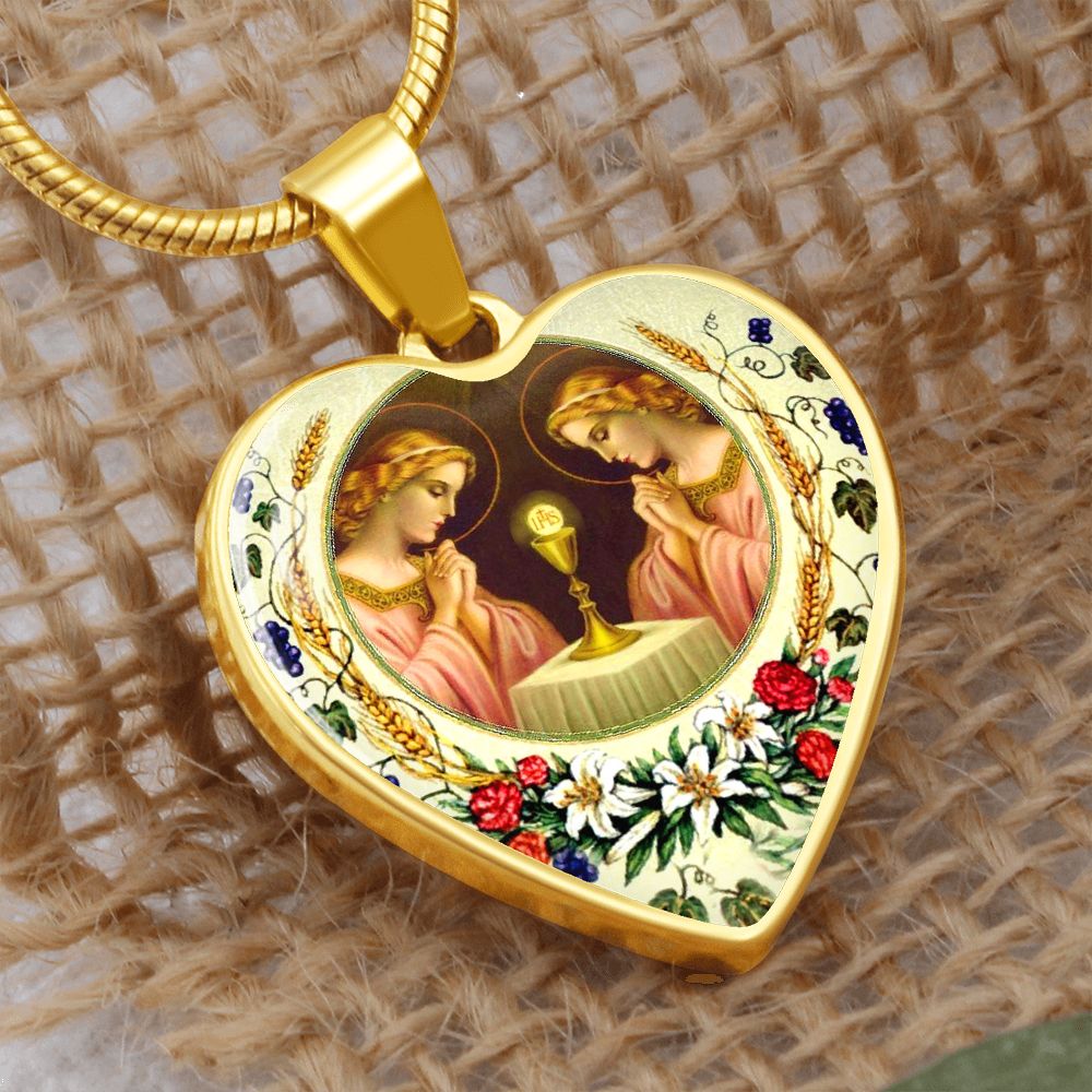 Holy Eucharist Heart Pendant