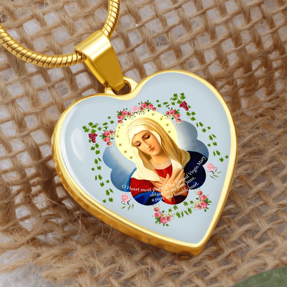 The Blessed Virgin Mary pendant necklace gold