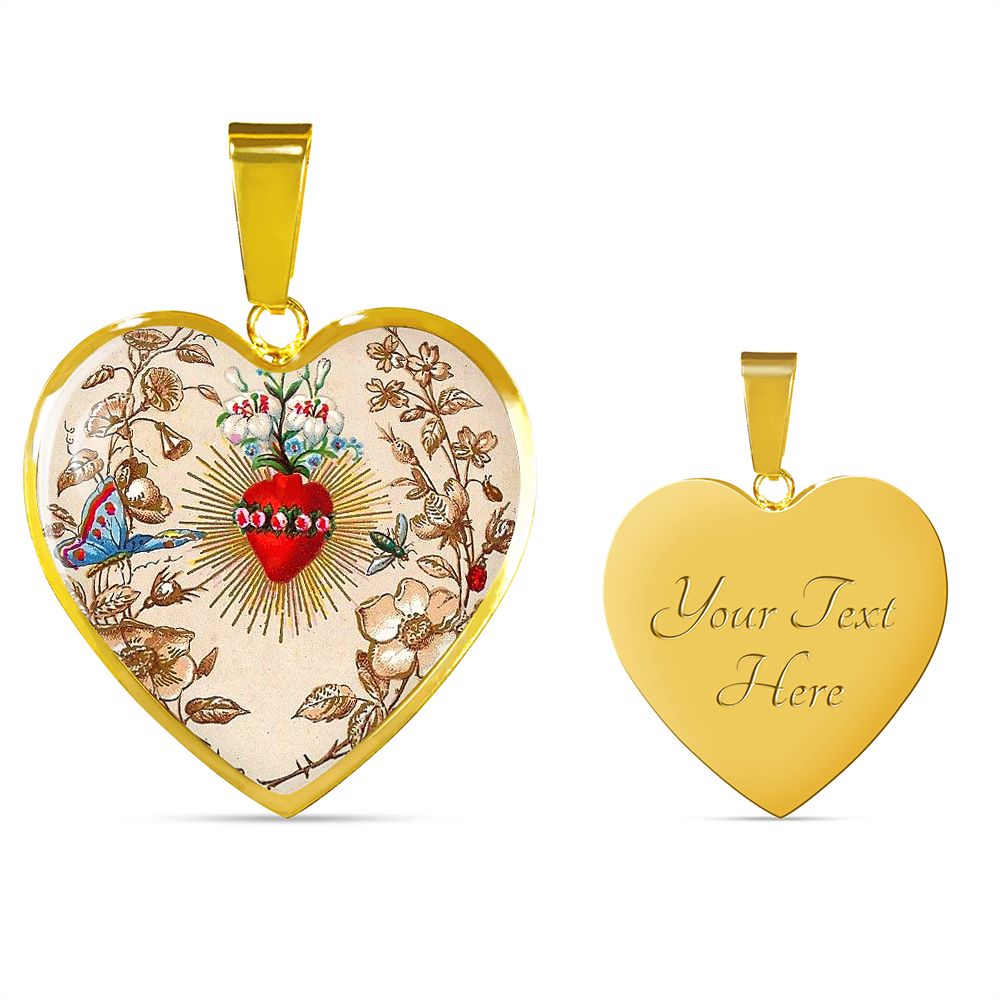 Immaculate Heart of Mary Medal gold with custom engraving