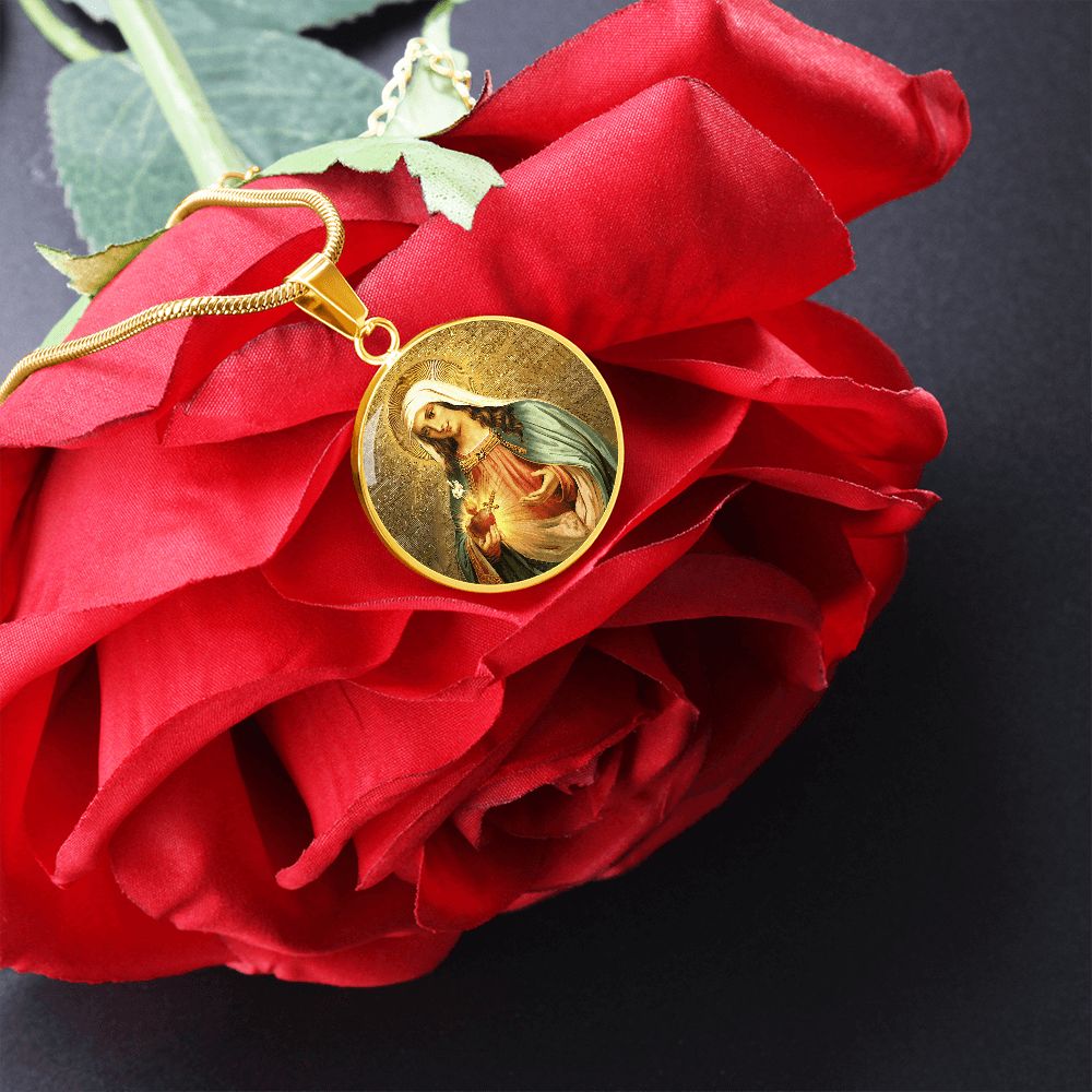 Immaculate Heart Mary Medal gold