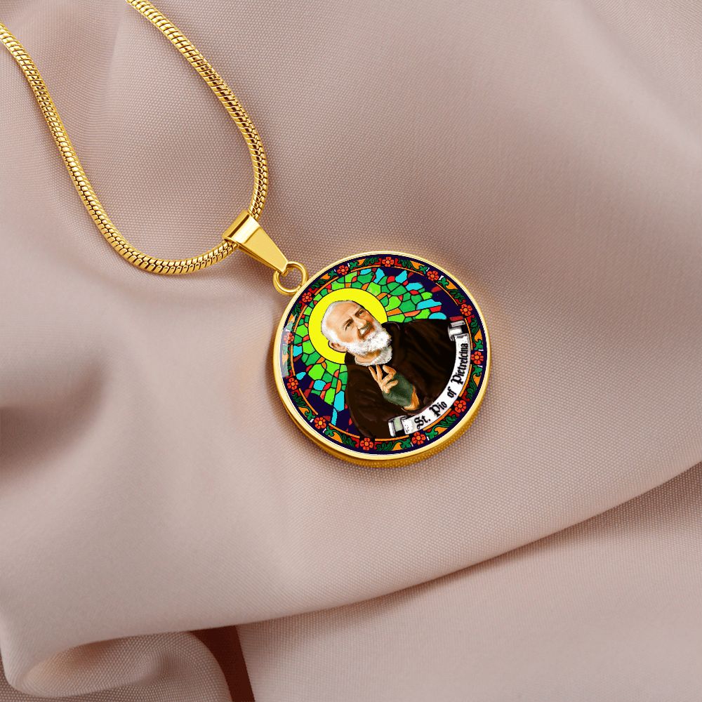 St. Padre Pio Pendant gold