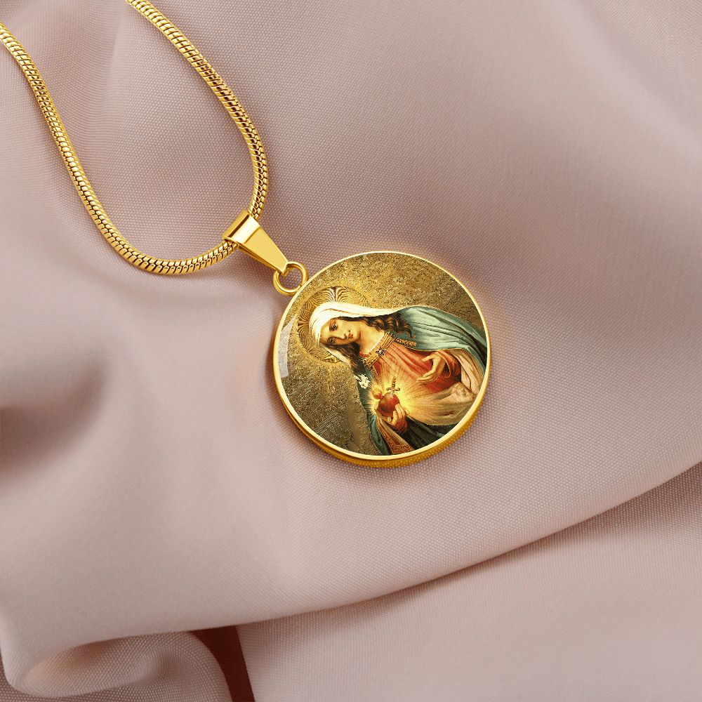 Immaculate Heart Mary Medal gold