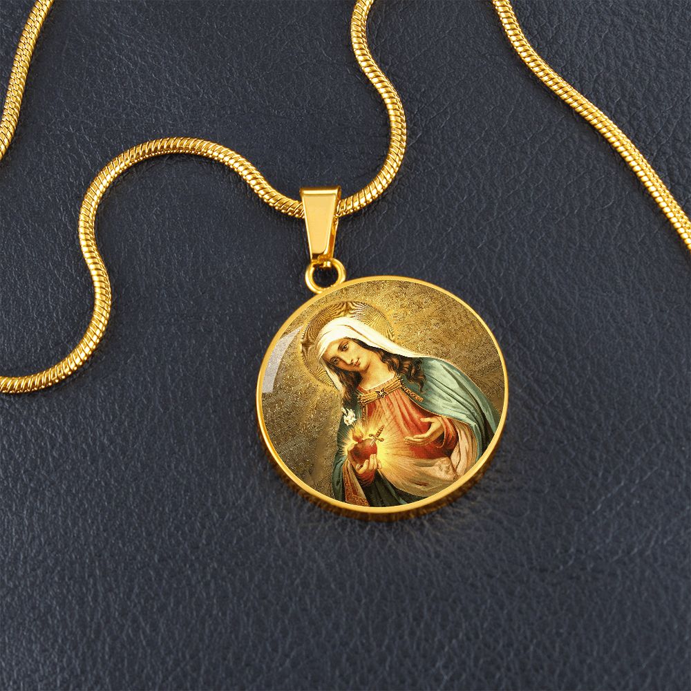 Immaculate Heart Mary Medal gold