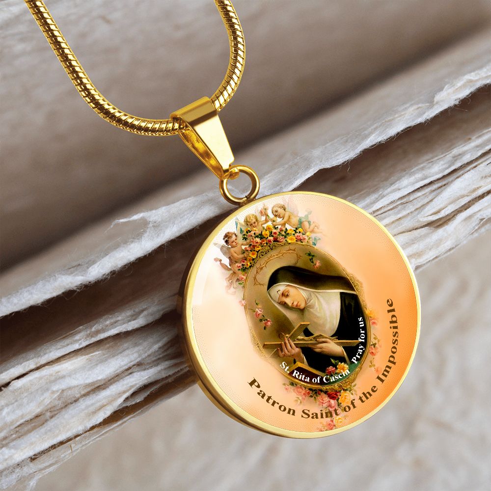 Saint Rita of Casia Medal gold