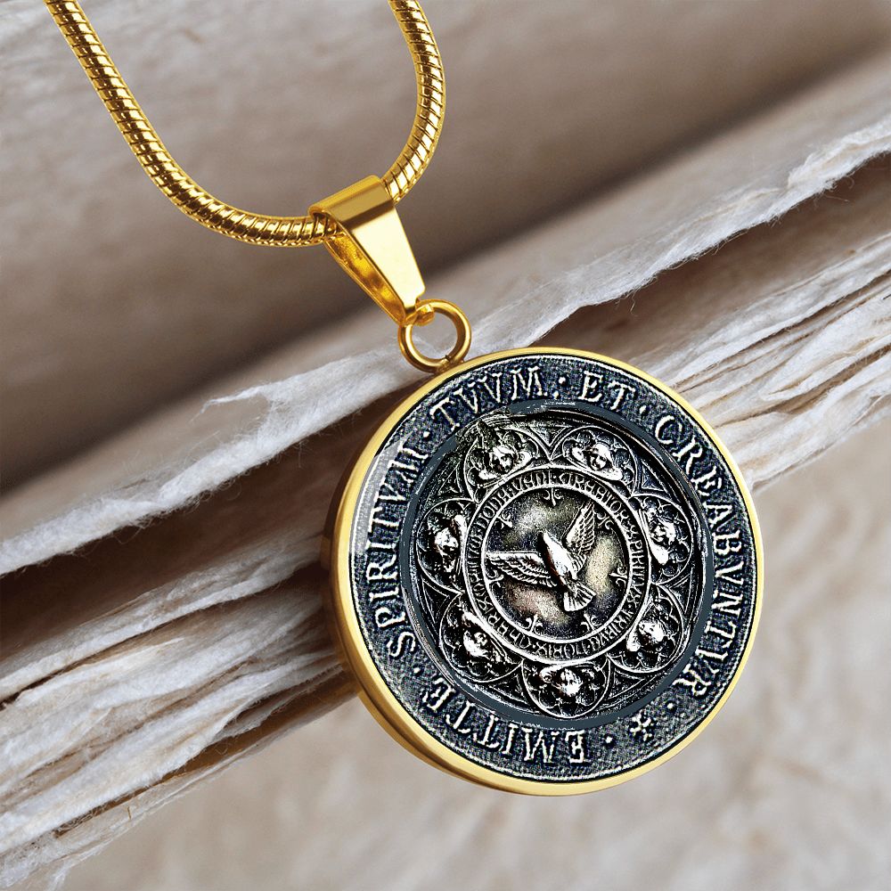 Antique Holy Spirit Medal gold