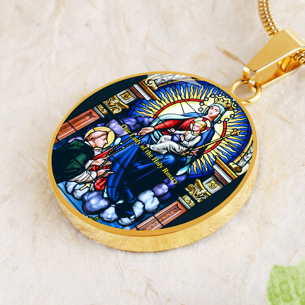 Our Lady of the Rosary Pendant