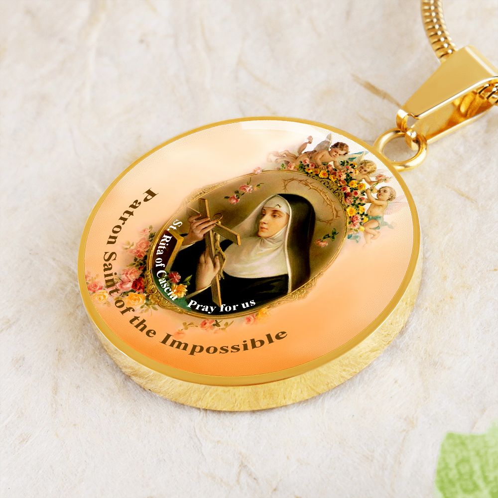 Saint Rita of Casia Medal gold