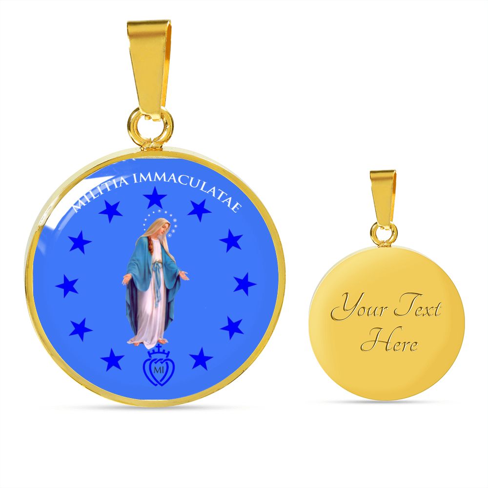 Militia Immaculatae Pendant gold with custom engraving