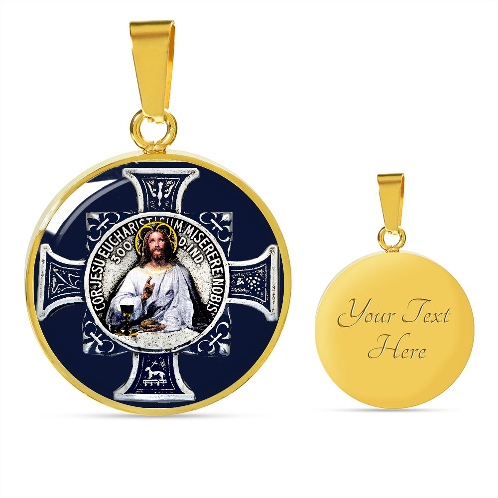 The Holy Eucharist Medal Vintage gold with custom engraving