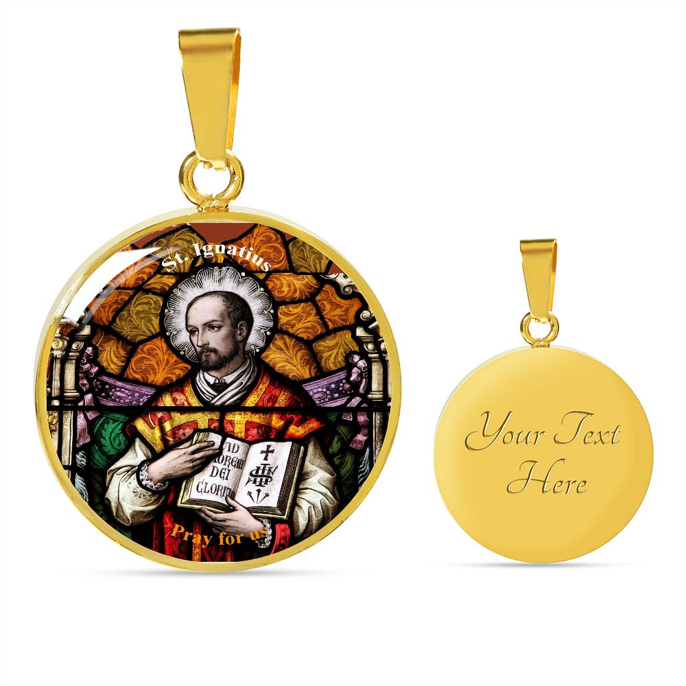 St. Ignatius Loyola Medal gold with custom engraving