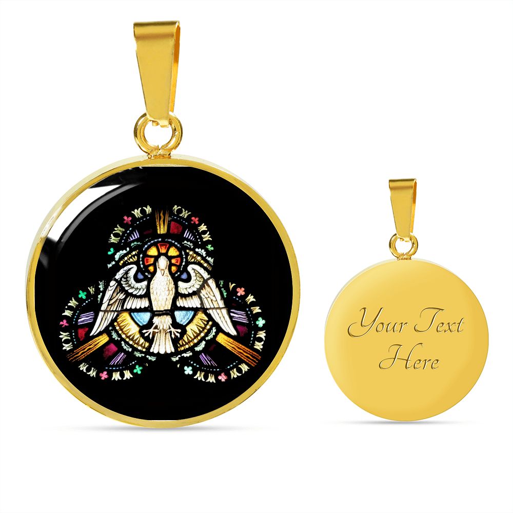 The Holy Spirit Medal gold with custom engraving