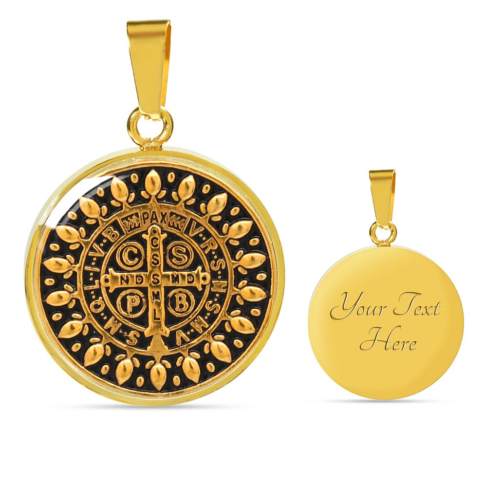 Saint Benedict Cross Decorative gold with custom engraving
